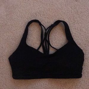 Black Lululemon padded sports bra size 2